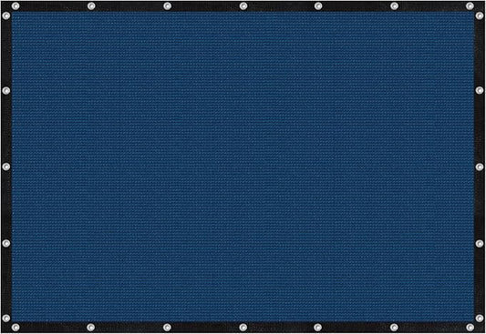VICLLAX Shade Fabric Sun Shade Cloth with Every 2 FT Grommets for Patio Garden Pergola Cover Canopy 14x14 FT, Dark Blue