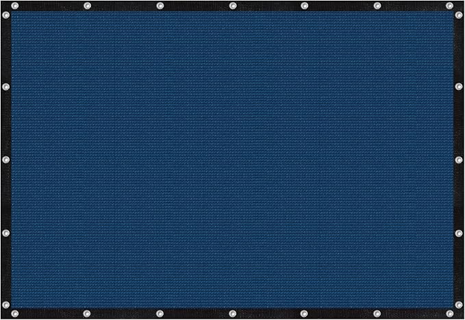 VICLLAX Shade Fabric Sun Shade Cloth with Every 2 FT Grommets for Patio Garden Pergola Cover Canopy 4x9 FT, Dark Blue