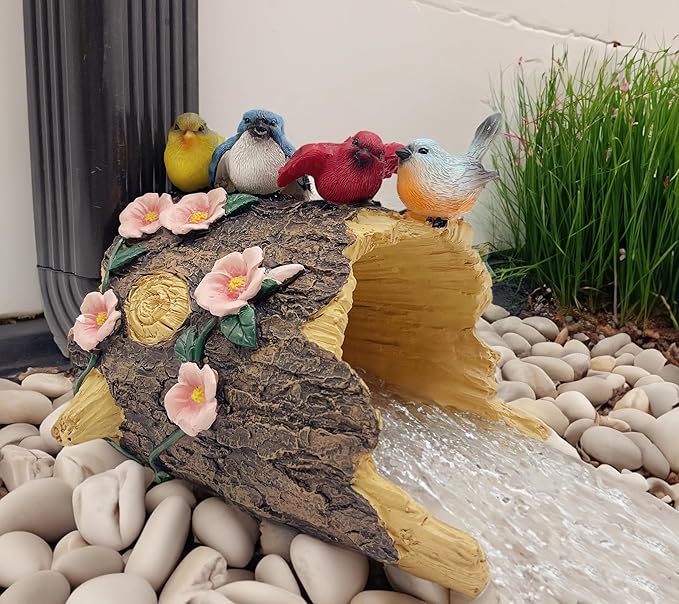 Bird Gutter Downspout Statue, Splash Block, Eco-Friendly Resin Decorative Gutter Extension Downspout, 3x4 Inch Gutter Extender Diverter, Rain Gutter Guard & Noise Dampener, Ideal Outdoor Gift