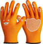 COOLJOB Medium Toddler Gardening Gloves for Little Boys Girls Ages 4-6, Breathable Kids Work Gloves with Grippy Animal Paw Dots for Children Yard Landscape, Orange Dog, 1 Pair