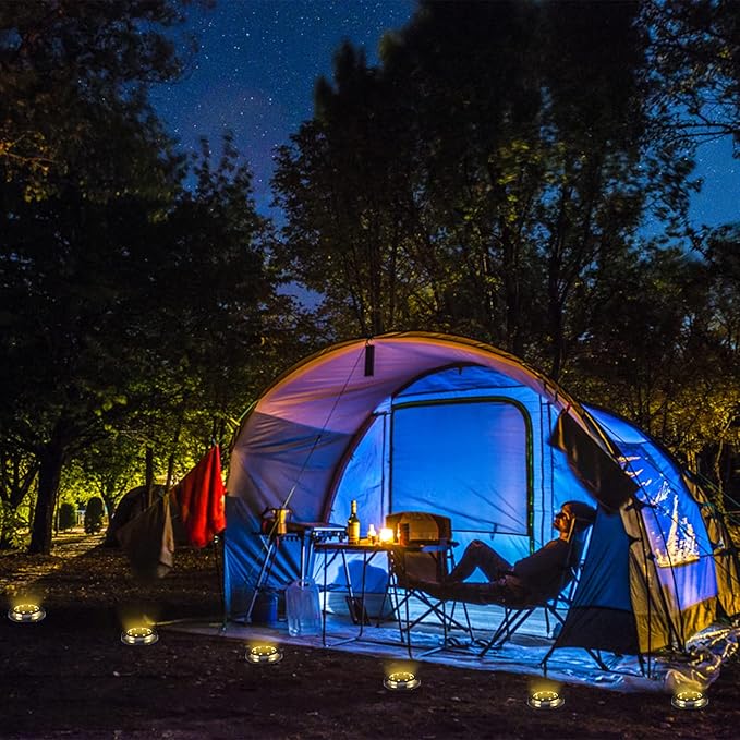 K.E.J. Solar Lights Outdoor Solar Lights for Outside 12 Pack Solar Lights Outdoor Waterproof Solar Garden Lights Landscape Lighting for Patio Pathway Lawn Yard Deck Driveway Walkway