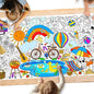 Giant Coloring Poster for Classroom - 31.5x72" Versatile Summer Activity Poster/Table Cover for School Parties, Birthday & Special Events Decoration