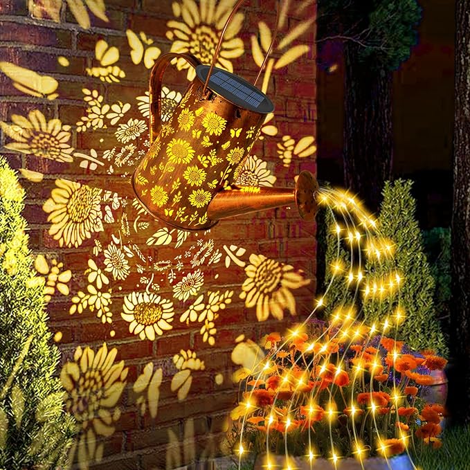 Solar Watering Can Lights, Sunflower Mother's Day Gifts for Women Mom Grandma Birthday, Large Hanging Solar Lantern Waterproof Outdoor Garden Decorations for Yard Porch Landscape Patio Pathway