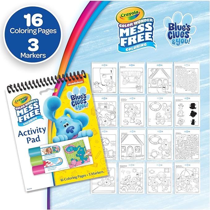 Crayola Nickelodeon Color Wonder Activity Pad Bundle (3 Pack), Toddler Stocking Stuffer, Mess Free Coloring Set for Kids, Holiday & Christmas Gifts for Kids, 3+