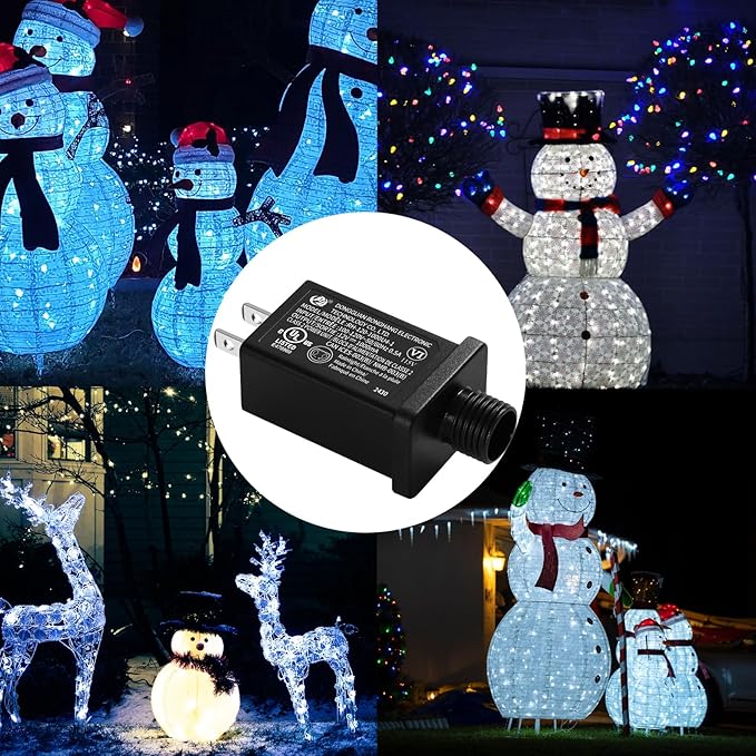 Replacement Yard Inflatable Adapter Power Supply Adaptor - 12V 1.0A 2Pcs - Inflatable Plug Replacement Class 2 Power Supply - for Halloween/Christmas Tree Light Yard Blow Up Decorations