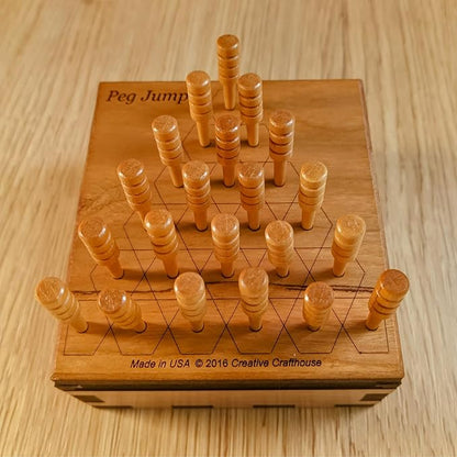 Peg Jump Triangle 6 – More Complex Version of The Familiar 5 Row Jump Puzzle