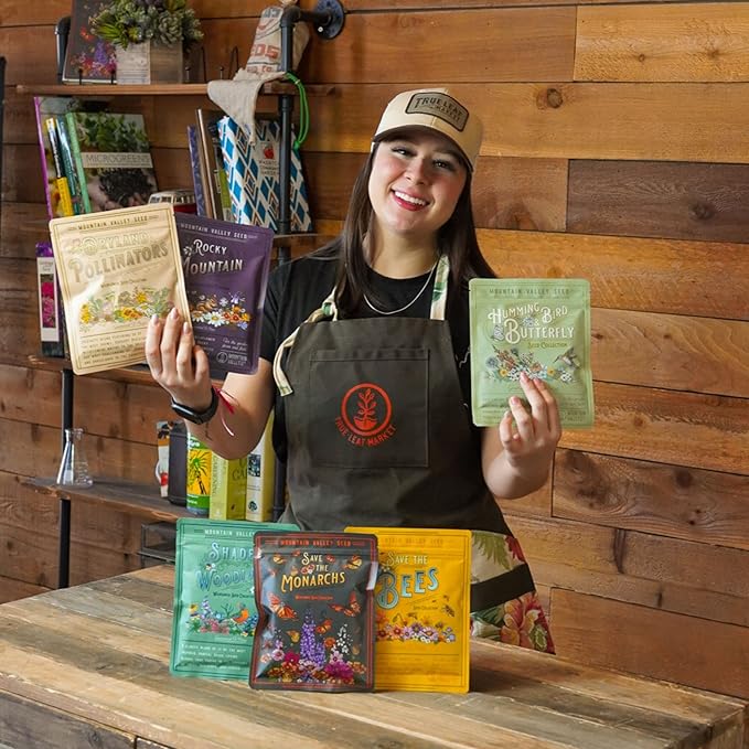 Wildflower Seeds Collection - 500,000+ Bulk Seeds - 6 Different Mixes Including Hummingbird & Butterfly, Save The Monarchs, Save The Bees, Shaded Woodland, Rocky Mountain, & Dryland Pollinator