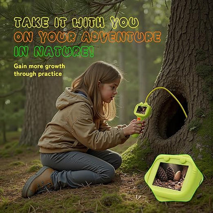 Kids Borescope Snake Camera with Light Toy,Outdoor STEM Science Toys, Nature Educational Exploration Toy Great Gifts for 4 5 6 7 8 9 10 Years Old Boys and Girls Birthday Camp Christmas(16G Card)