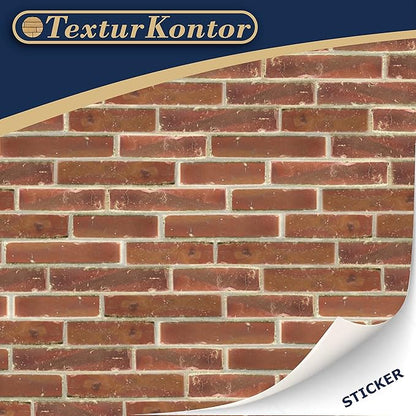 3 Sheets Self-Adhesive Wall Cladding for Dollhouse 1:12 Scale (Glazed Red)