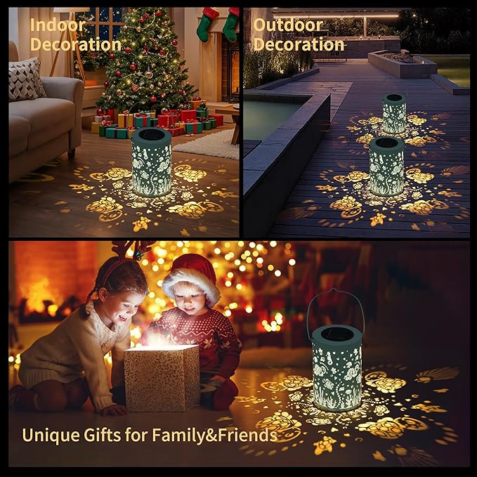 2 Pack Sea Turtle Solar Lantern - Outdoor Waterproof Hanging Solar Light - Garden Gifts for Women, Mom, Sisters, Friends, Christmas, Birthdays- Garden, Patio, Yard Decor- Durable Large Blue