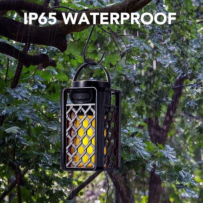 Outdoor Bluetooth Speaker,Wireless Bluetooth Speaker with Torch Light,IP65 Waterproof LED Flame Atmosphere Lantern Speaker for Party Garden Camping Patio Men Women Couples Dads Moms