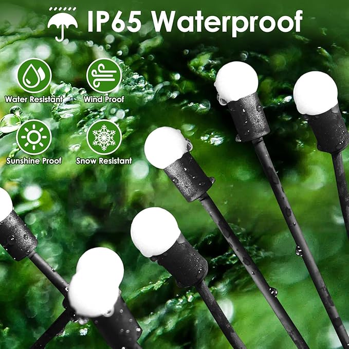 BOSSERN 2025 Solar Lights Outdoor Waterproof, 6 Pack Solar Garden Lights, Solar Firefly Lights Waterproof, Solar Twinkle Swaying Fairy Light for Yard Patio Pathway Garden Decoration (Cool White)