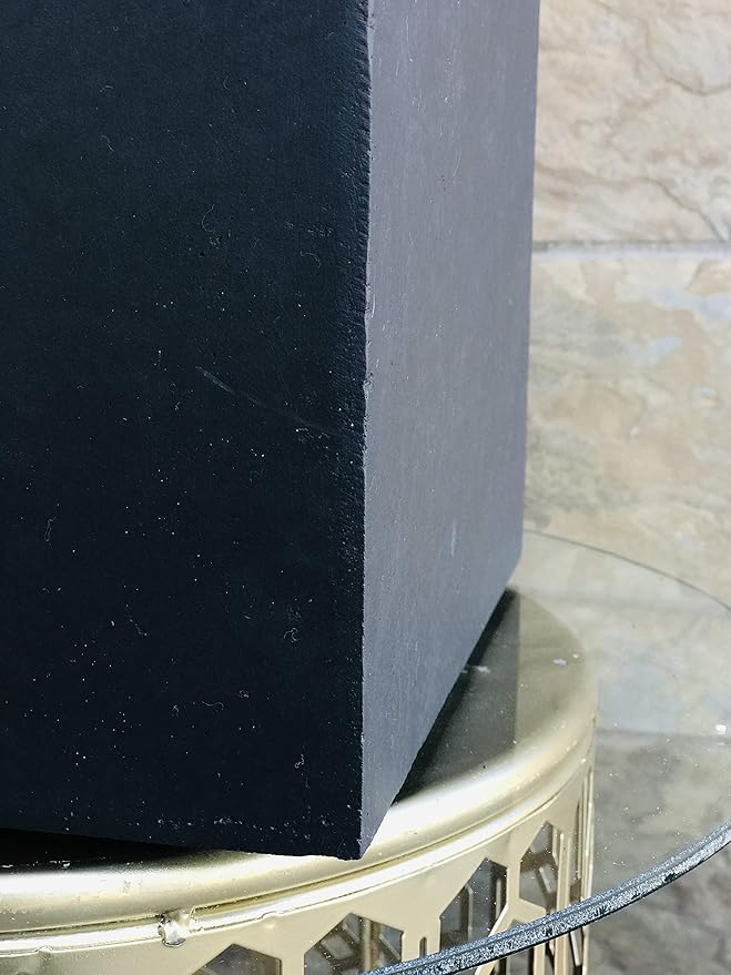 Kante 12 Inch Square Concrete Planter for Outdoor Indoor Home Patio Garden, Large Plant Pot with Drainage Hole and Rubber Plug, Charcoal