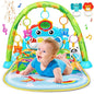 UMIKU Baby Gym Play Mats Baby Toys Tummy Time Mat Musical Activity Center for Newborn Infant Piano Babies Play Mat Music & Light Newborn Infant Gifts for Babies 0-3 6 9 12 Months Dinosaur Style