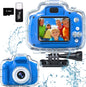 Kids Camera Waterproof Underwater Camera for 3-12 Year Old Boys Girls 2 Inch IPS Screen 1080P HD Digital Kids Video Camera Indoor Outdoor Action Cameras Best Christmas Birthday Gifts Dark Blue