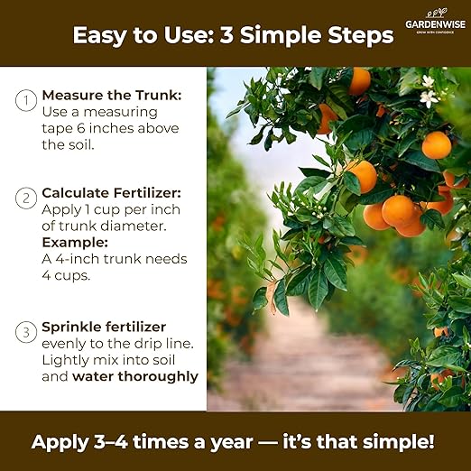 Professional Citrus Fertilizer + Vital Micronutrients; Perfect Balanced NPK for All Citrus; for Indoor and Outdoor Plants; Orange, Lime, Avocado and Lemon Tree Fertilizer (20 QUARTS)