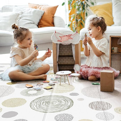 Baby Play Mat 79x71, Extra Large Baby Mat for Floor, Foldable Play XPE Foam Mat, Reversible Crawling Mat for Baby, Waterproof, Safe & Thick Playmats for Babies and Toddlers, Indoor & Outdoor Use