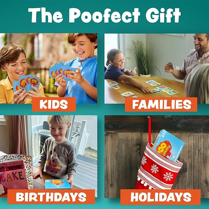 Poo Pocalypse - The Hilarious Card Game for Immature People - Easy and Strategic Family-Friendly Party Game for Adults, Teens & Kids - 2-4 Players