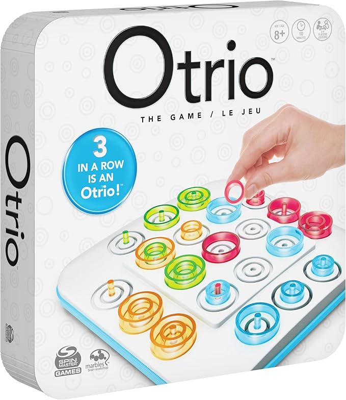 Spin Master Games, Otrio Strategy-Based Board Game, Classic Game, Advanced Tic Tac Toe STEM Activity, 2 Players, for Ages 8 & Up