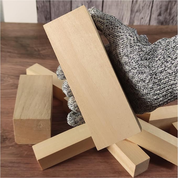 6PCS Basswood Carving Blocks，Whittling Wood Carving Kit,Soft Basswood for Carving(6"x2"x2")