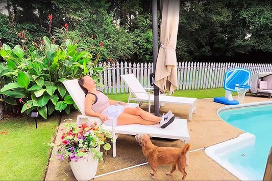 PURPLE LEAF Outdoor Chaise Lounge Set Adjustable Sunbathing Recliner with Armrest and Side Table for Poolside Beach Outside Patio Aluminum Chaise Lounger Cream