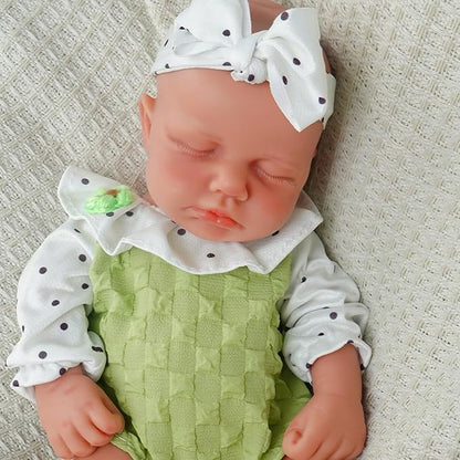 Girl 12.2 Inch, Full Silicone Baby Doll, Realistic Baby Dolls, Realistic Veins & Sleeping Pose, Not Vinyl, Reborn Baby Dolls Silicone Full Body, Gift Set