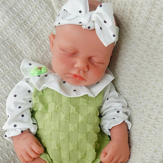 Girl 12.2 Inch, Full Silicone Baby Doll, Realistic Baby Dolls, Realistic Veins & Sleeping Pose, Not Vinyl, Reborn Baby Dolls Silicone Full Body, Gift Set