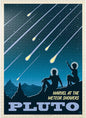 MyPuzzle Pluto: Meteor Showers, Vintage Poster - Premium 1000 Piece Jigsaw Puzzle for Adults