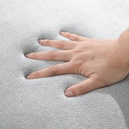 BALAPET Thick Memory Foam 50x50 Play Mat for Playpen, Super Soft Velvet Portable Baby Playpen Mat for Kids Toddler Crawling and Play, Non-Slip Bottom Playmat, Grey