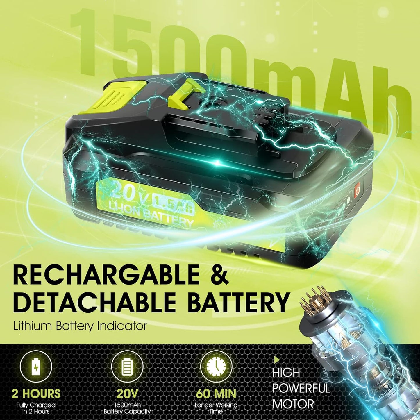 Saker Cordless Hedge Trimmer-20V Electric Shrub Trimmer Grass Shears Handheld Grass Cutter, Hedge Shear with 2 PCS Rechargeable Battery and Charger for Garden, Lawn