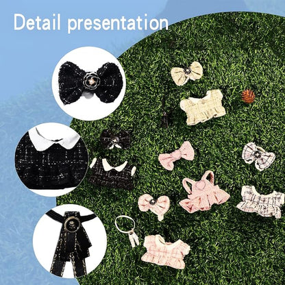 17cm Doll Clothes Set & Outfit Set for 17cm Dolls - Premium Fashion Dresses with Accessories, Luxury Chic Doll Clothing & Style Bundle,Just Clothes (Style-B)