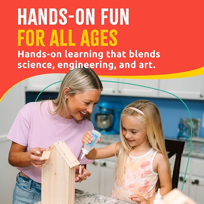 Premium Bug Hotel Kit, DIY Cedar Wood Craft for Building Bee, Ladybug, or Butterfly Houses, Educational Kit for Kids, Parents and Teachers