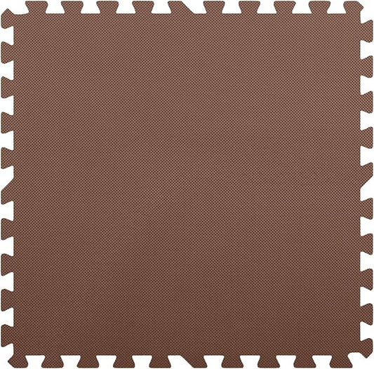 Flooring Inc's 1/2" Soft Non-Toxic Baby Play Mat, Toddler Playmat, Colorful Puzzle PlayMat, Floor Mats for Kids & Babies, EVA Foam Interlocking Tiles for Nursery & Playroom | Brown, 78 Tiles, 312 SqFt