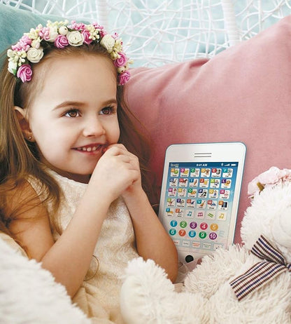 6-in-1 Kids Phone Toy: Educational Toys for Toddlers 1-3, Learning Tablet for 4 Year Old Boys & Girls, Kids Laptop, Tablet for Toddlers - Ideal Educational for 4+ Years (White/Blue)