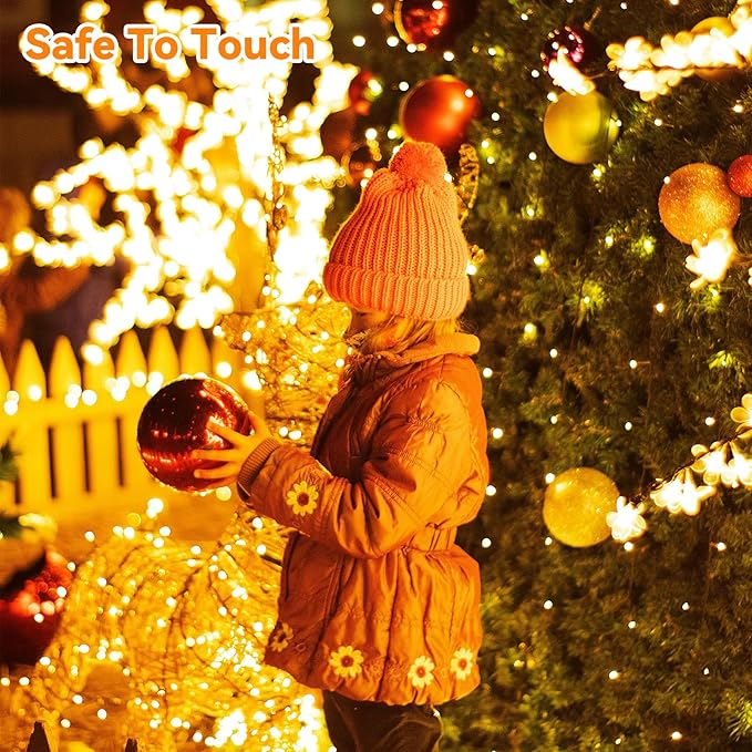 LitHome 66ft 200Led Color Changing String Lights with Remote,35 Colors RGB Christmas Lights with Timer,Dimmable Led String Light Outdoor,Xmas Tree Light Indoor Plug in for Halloween Fall Party Decor