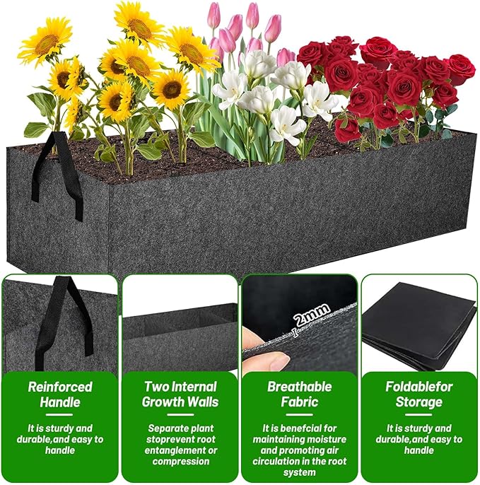 Cucumber Trellis for Garden, 45 x 53 Inches A Frame Outdoor Greenhouse Trellis with 46 Gallon Fabric Raised Bed, Climbing Net and Plant Support Clips for Climbing Plants