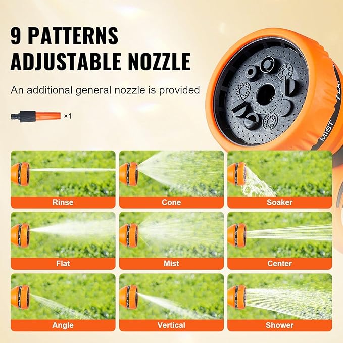 65' x 5/8" Retractable Hose Reel Wall-Mounted with 180° Swivel–Heavy-Duty Automatic Water Hose Storage for Garden,Yard,and Outdoor Use