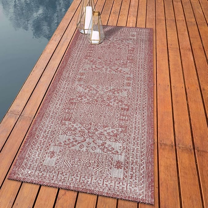 Keen Home Design Terrace Outdoor Runner Rug - 2x8 Washable Indoor/Outdoor Rug for Patio, Kitchen, Balcony, Beach, Garden, Deck and Porch, Size: 2'2"x7'7"