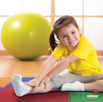 Norsk Kids Puzzle Play Mats Interlocking EVA Foam Floor Tiles Solid Color, 18 Tiles - 72 Sq. Ft., 1/2" Thick, Rainbow Pack