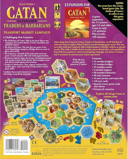 CATAN Traders & Barbarians Board Game Expansion - Customize Your Asmodee CATAN Experience, Strategy Game, Family Game for Kids and Adults, Ages 12+, 3-4 Players, 90 Minute Playtime