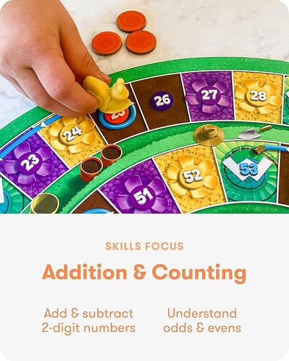 SimplyFun Whirly’s World - Educational Board Game for Kids - Math Game to Teach Concept of Even & Odds - 2-6 Players, Ages 6 & Up