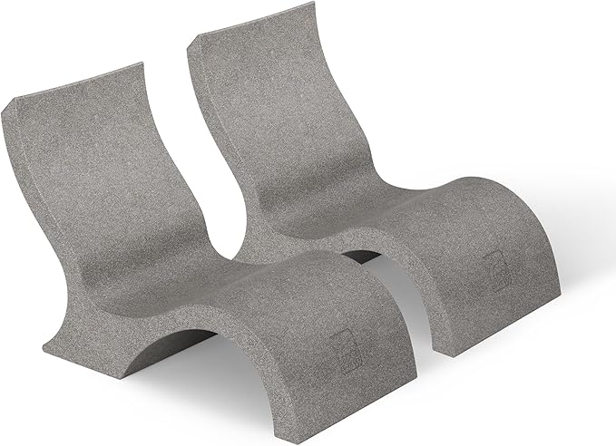 Ledge Lounger Signature in-Pool Low Back Chair for 0-9 inch Water Depths (Set of 2) (Sandstone)