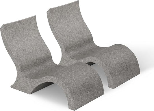 Ledge Lounger Signature in-Pool Low Back Chair for 0-9 inch Water Depths (Set of 2) (Sandstone)