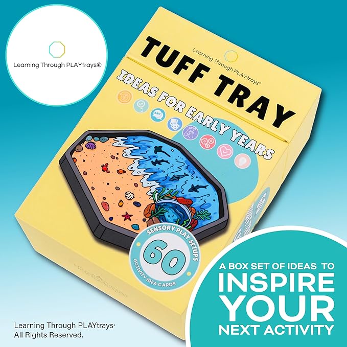 60 Sensory Play Idea Cards – Creativity for Kids Sensory Bin & Tuff Tray Activities | Preschool & Toddler Learning, Montessori, Homeschool & Classroom STEM Resource – by Learning Through PLAYtrays