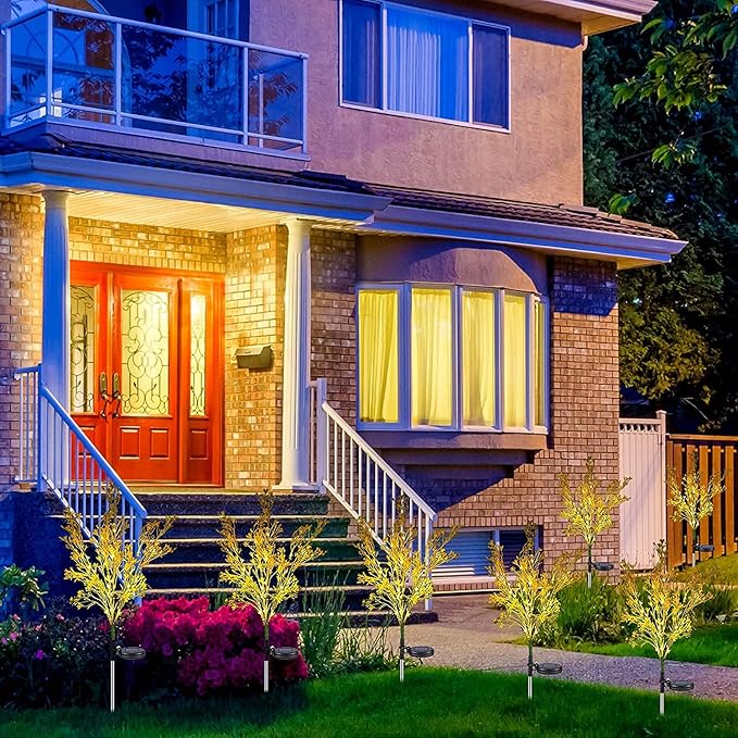 Neporal Solar Garden Lights Outdoor Decorative, Solar Flowers Lights Dusk to Dawn, Solar Garden Stake Lights Waterproof IP65, Solar Powered Flower Lights - Gardening Gifts for Women