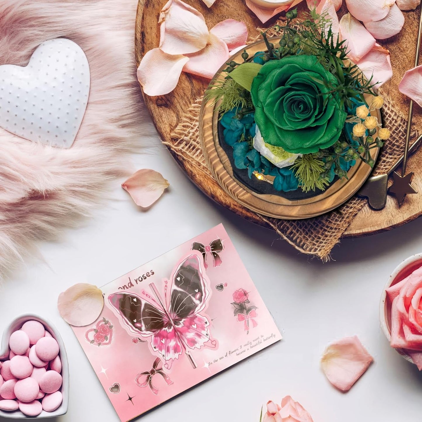 Flowers Gift – Preserved Roses Fresh Bouquet, Forever-Lasting Flowers for Delivery – Ideal Birthday Gift for Women, Valentine’s Day, Mother’s Day & Christmas