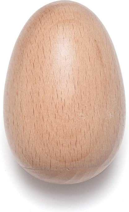 6 PCS Wood Egg Shakers Set, Musical Percussion Instruments, Natural Finish
