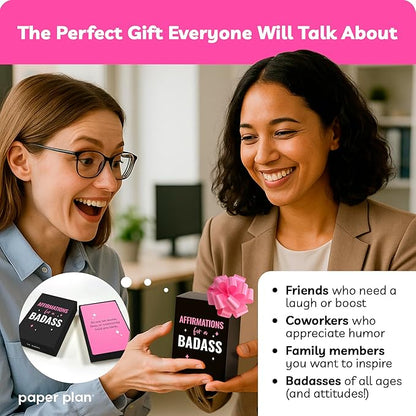 Affirmation Cards for Women – 52 Badass Inspirational Cards | Positive Self Care & Motivational Gifts for Women, Bestie Gifts, Uplifting Empowerment Deck // Paper Plan
