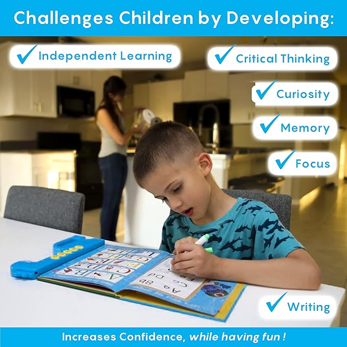 Curious 2 Learn ABC Learning for Toddlers | Learning Resources | English & Spanish Sound Book | Preschool Learning Activities | Educational Learning Toys | 4 Year Old Boy Birthday Gift