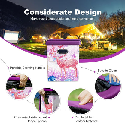 Upgrade XL Portable Toilet for Adults, Extra Large Portable Travel Floding Toilet, Camping Tall Toilets with Lid for Adults and Kids Compact Potty for Car,Hiking,Beach and Camping